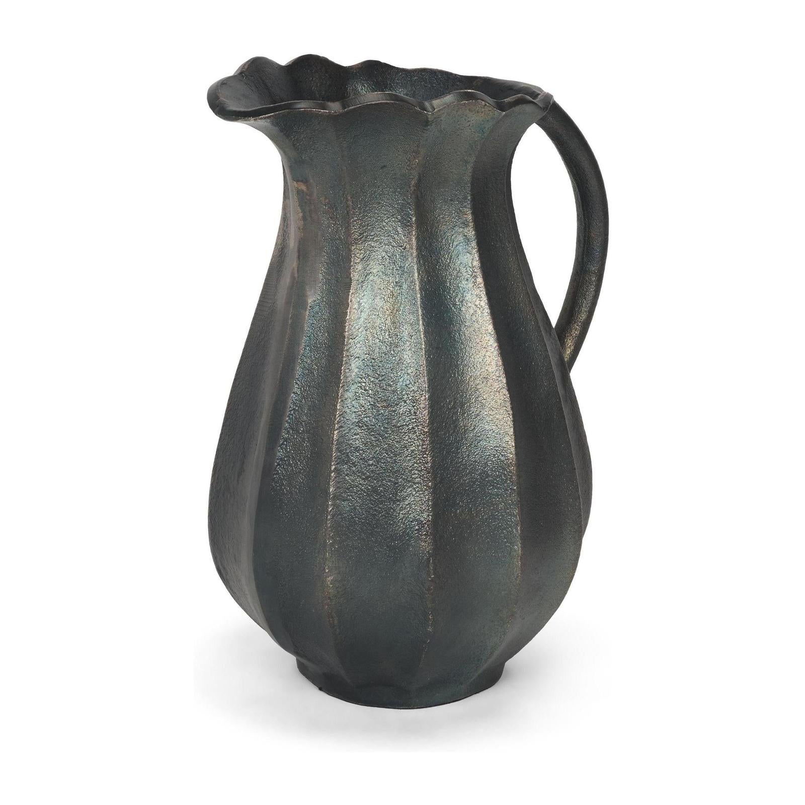 Mercana Anya Scalloped Petal Cast Metal Jug