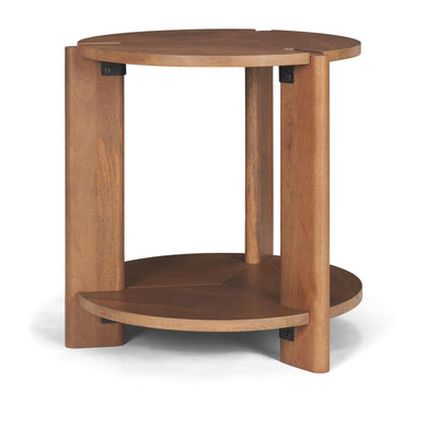 Mercana Hisako Mid Brown Open Round Accent Table