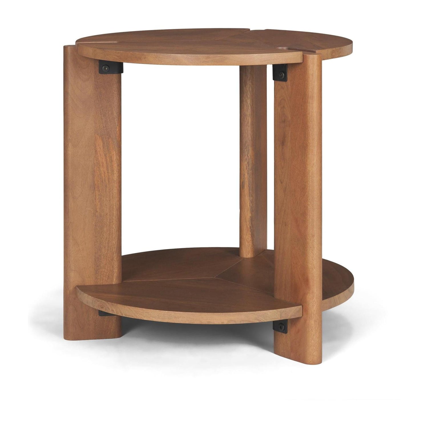 Mercana Hisako Mid Brown Open Round Accent Table