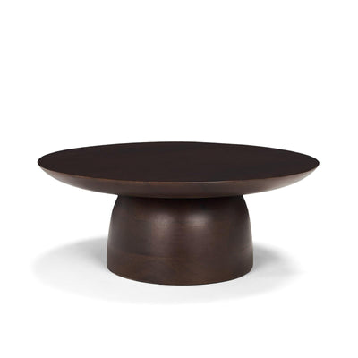 Mercana Sadira Mid-Dark Brown Solid Wood Round Riser
