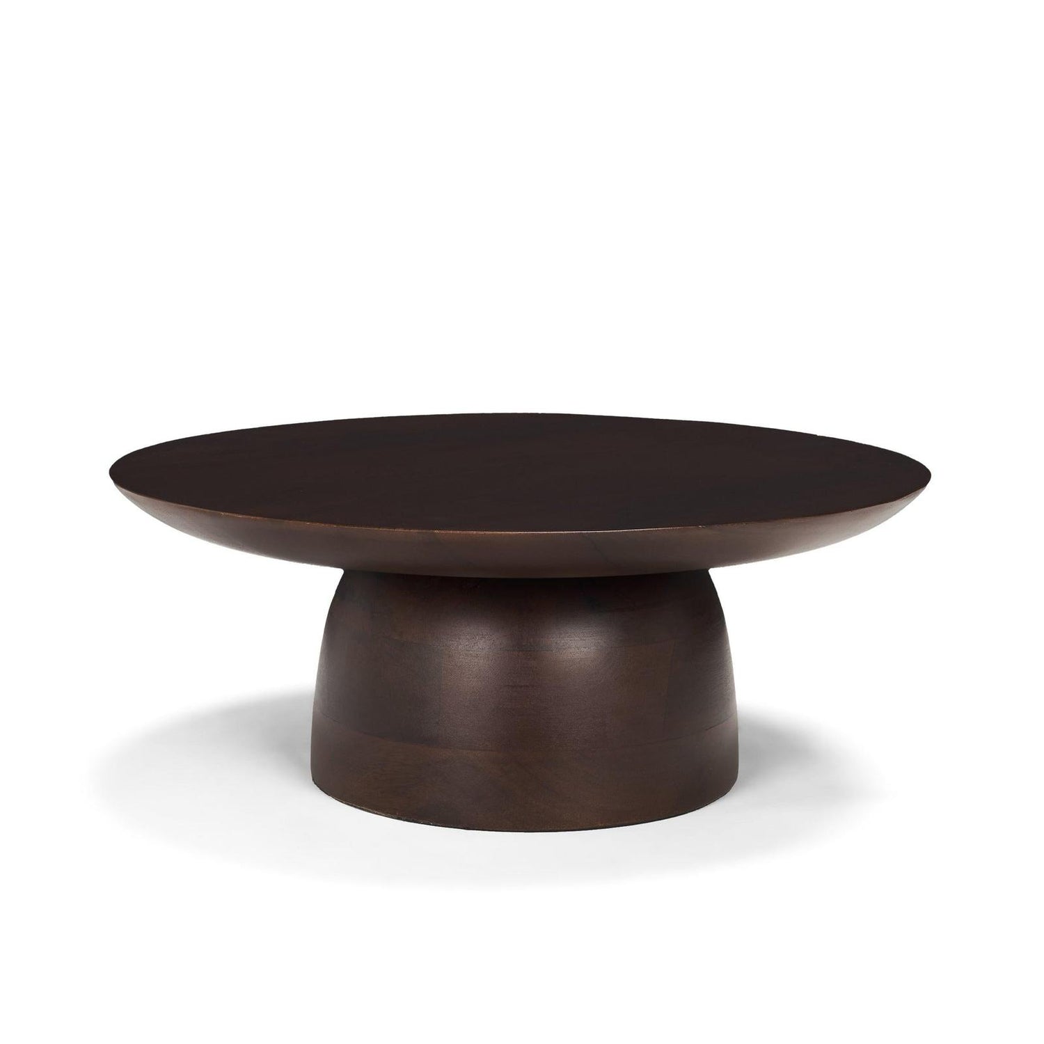 Mercana Sadira Mid-Dark Brown Solid Wood Round Riser