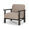 Mercana Willmar Textured Mushroom Gray Fabric Espresso Brown Wood Accent Lounge Chair