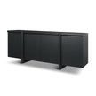 Mercana Rowan Black Oak Wood Closed 4 Door Sideboard