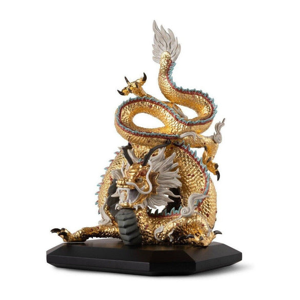 Lladro Protective dragon golden -Special Edition