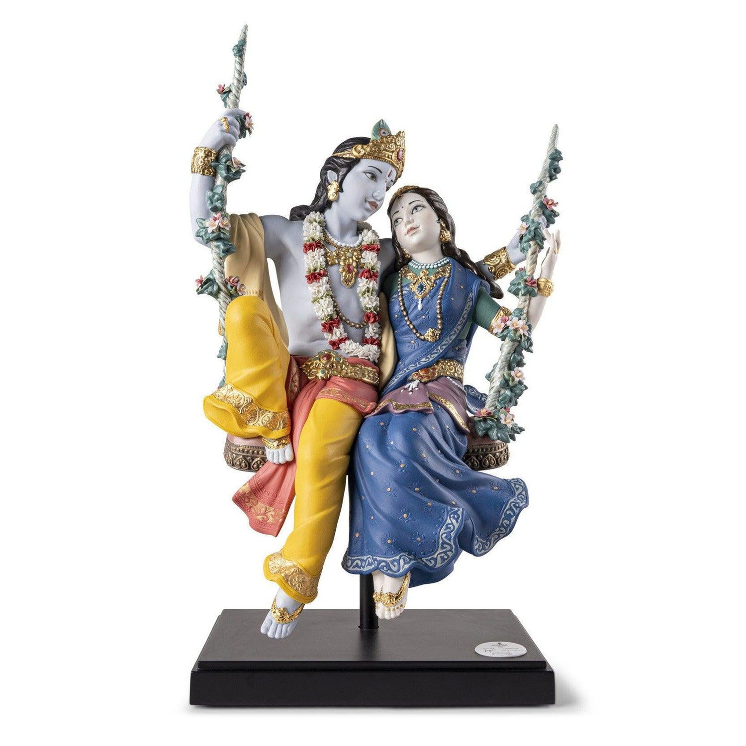 Lladro Radha Krishna on a Swing