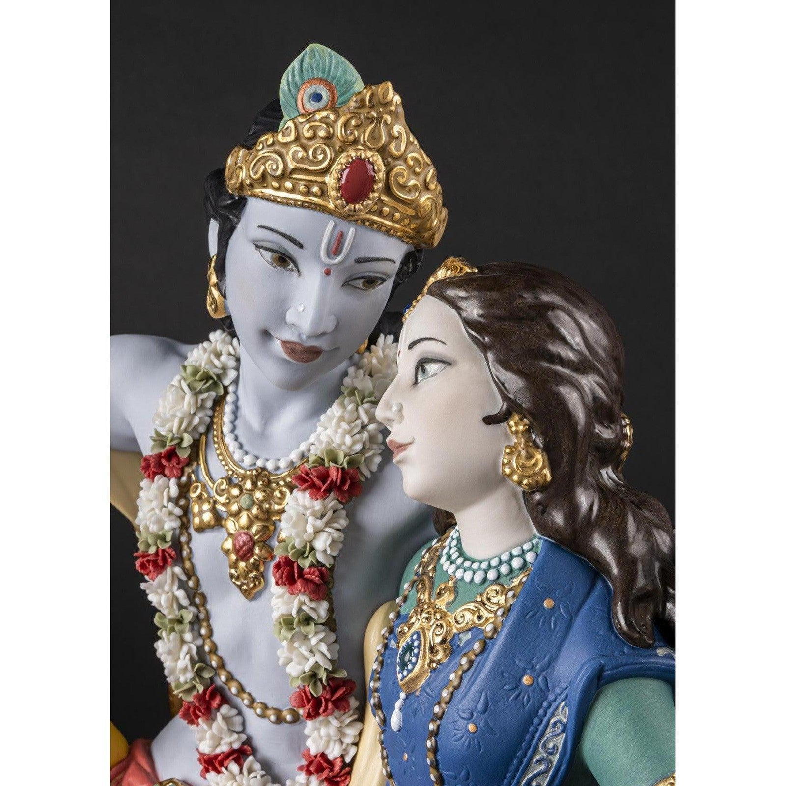 Lladro Radha Krishna on a Swing