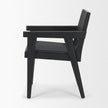 Mercana Reid Framed Black Cane Black Fabric Dining Armchair