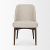 Mercana Abbie Curved Back Oatmeal Fabric Armless Dining Chair