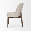 Mercana Abbie Curved Back Oatmeal Fabric Armless Dining Chair