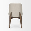 Mercana Abbie Curved Back Oatmeal Fabric Armless Dining Chair