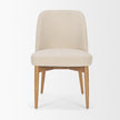 Mercana Abbie Curved Back Oatmeal Fabric Dining Side Chair