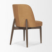 Mercana Abbie Slope Curved Back Tan Leather Dining Side Chair
