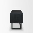 Mercana Grier Solid Wood W/ Black Cane Office Desk
