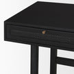 Mercana Grier Solid Wood W/ Black Cane Office Desk