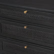 Mercana Grier Solid Wood W/ Black Cane Office Desk