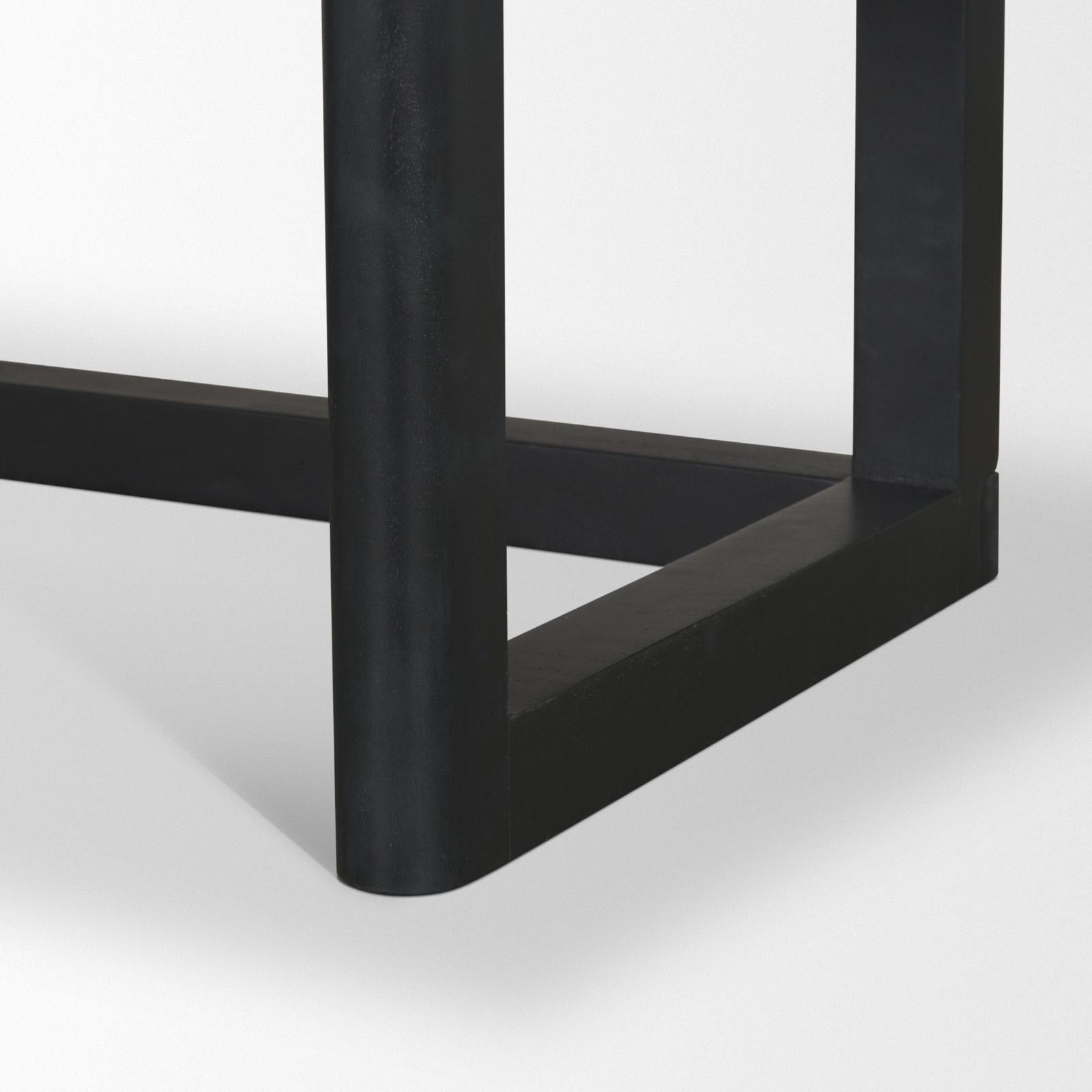 Mercana Grier Solid Wood W/ Black Cane Office Desk