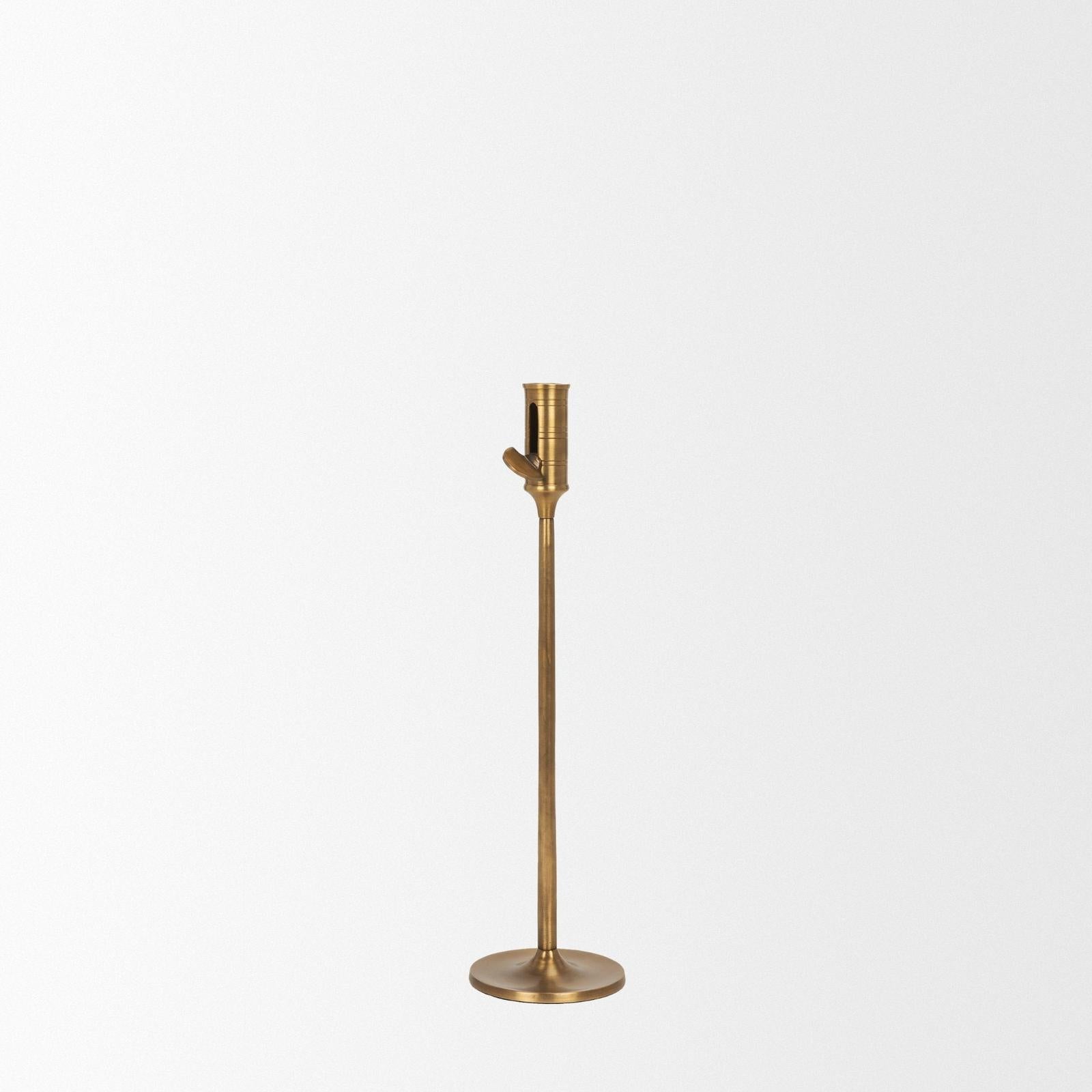 Mercana Chantria Solid Natural Brass Adjustable Taper Candle Holder