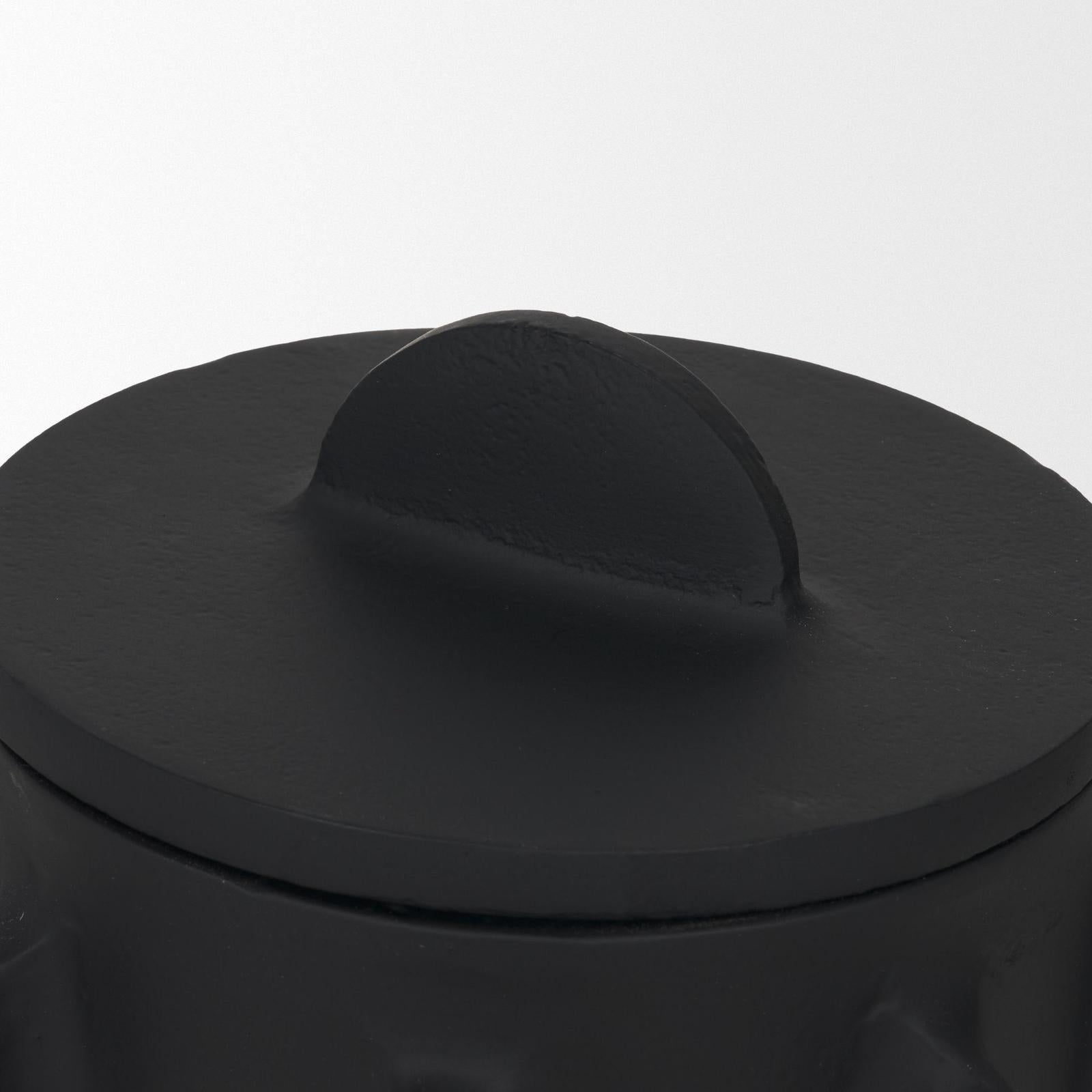 Mercana Deacon Metal Canister with Sculptural Handles