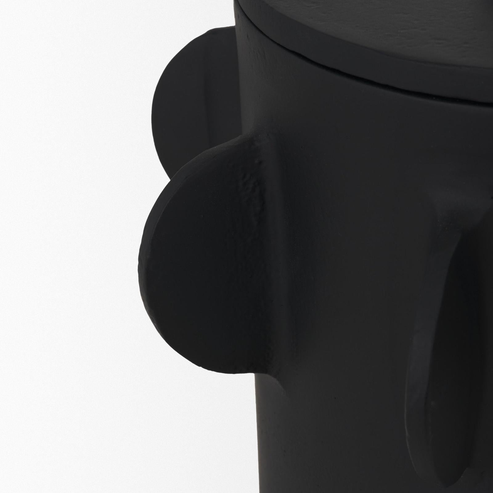 Mercana Deacon Metal Canister with Sculptural Handles