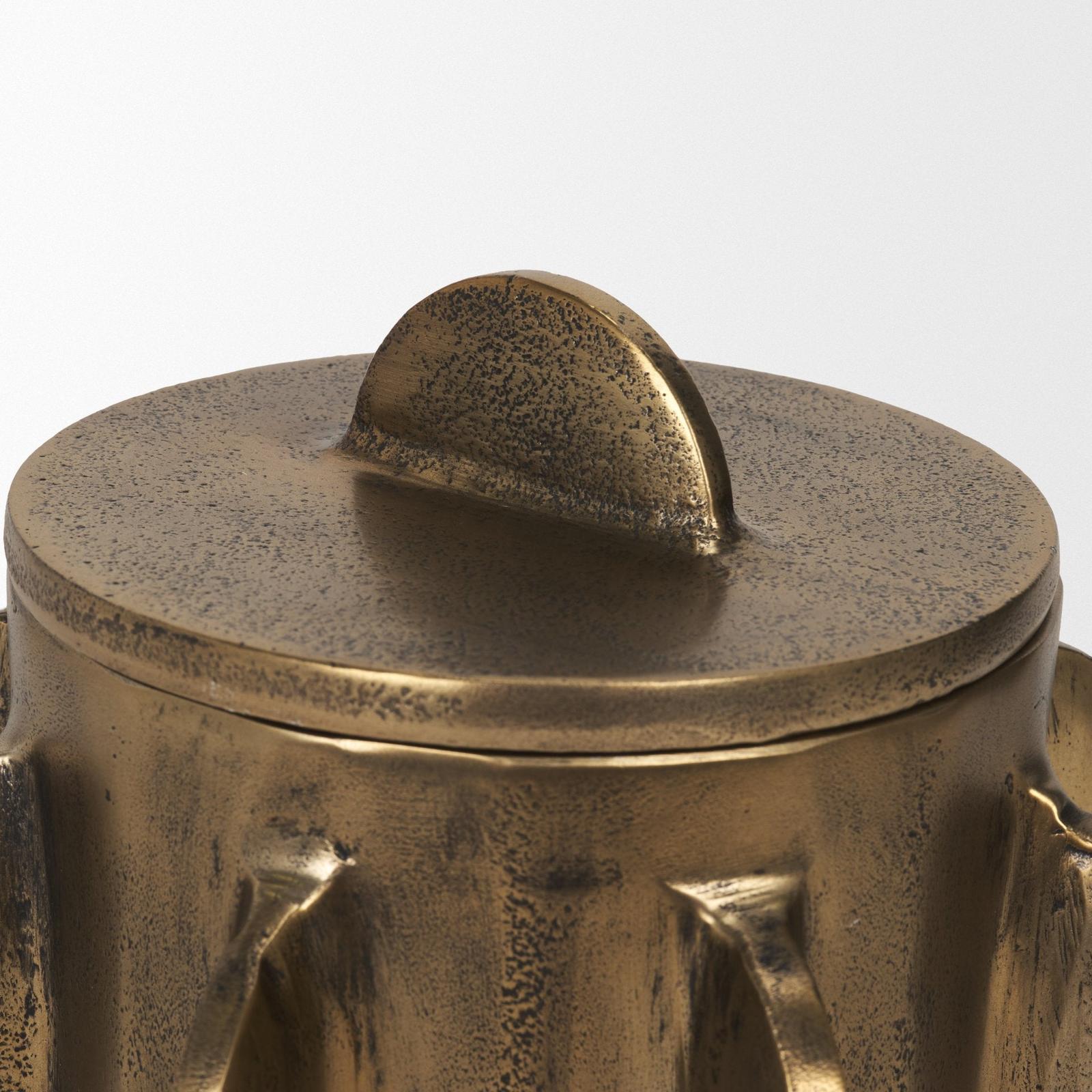 Mercana Deacon Metal Canister with Sculptural Handles