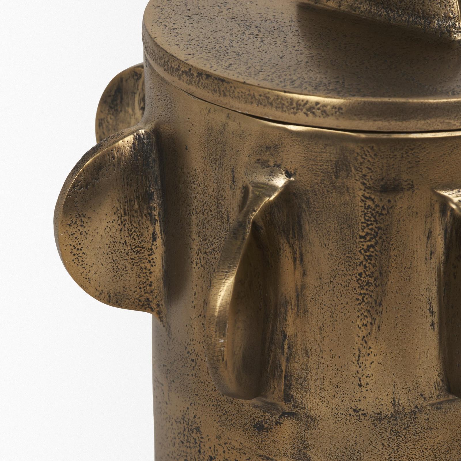 Mercana Deacon Metal Canister with Sculptural Handles