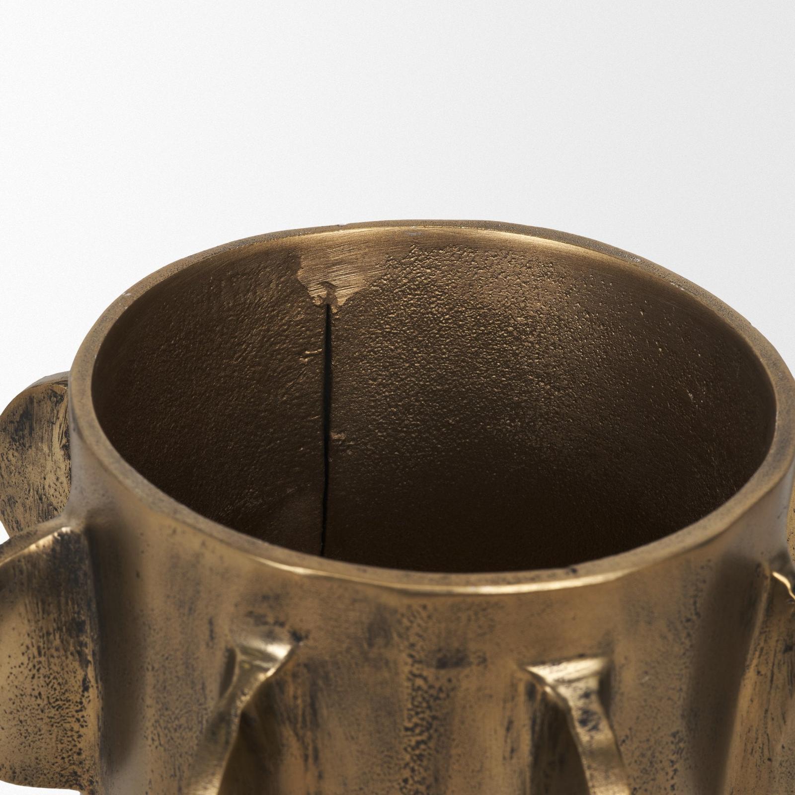 Mercana Deacon Metal Canister with Sculptural Handles