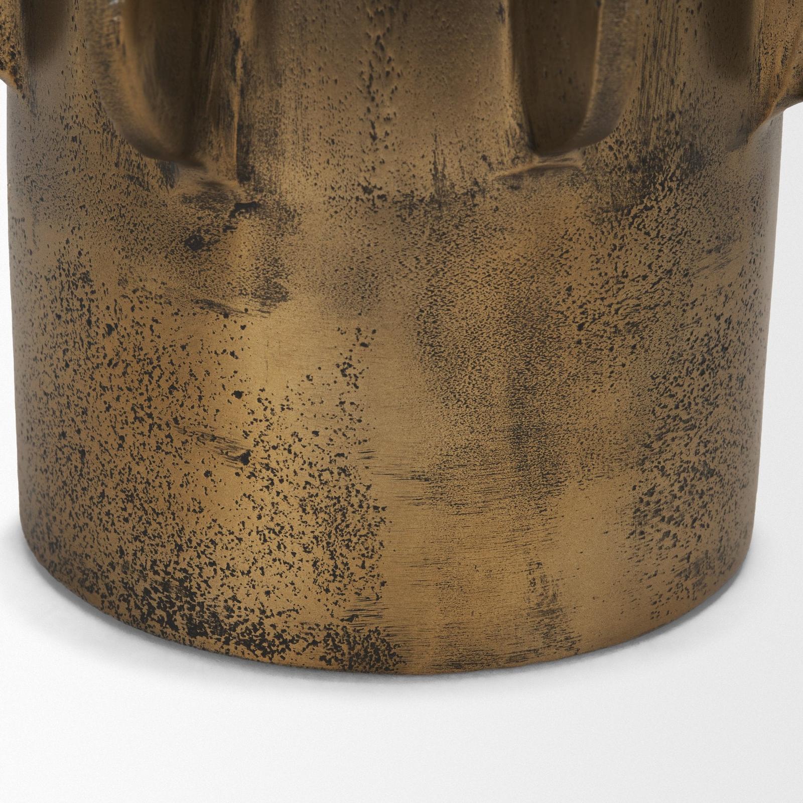 Mercana Deacon Metal Canister with Sculptural Handles