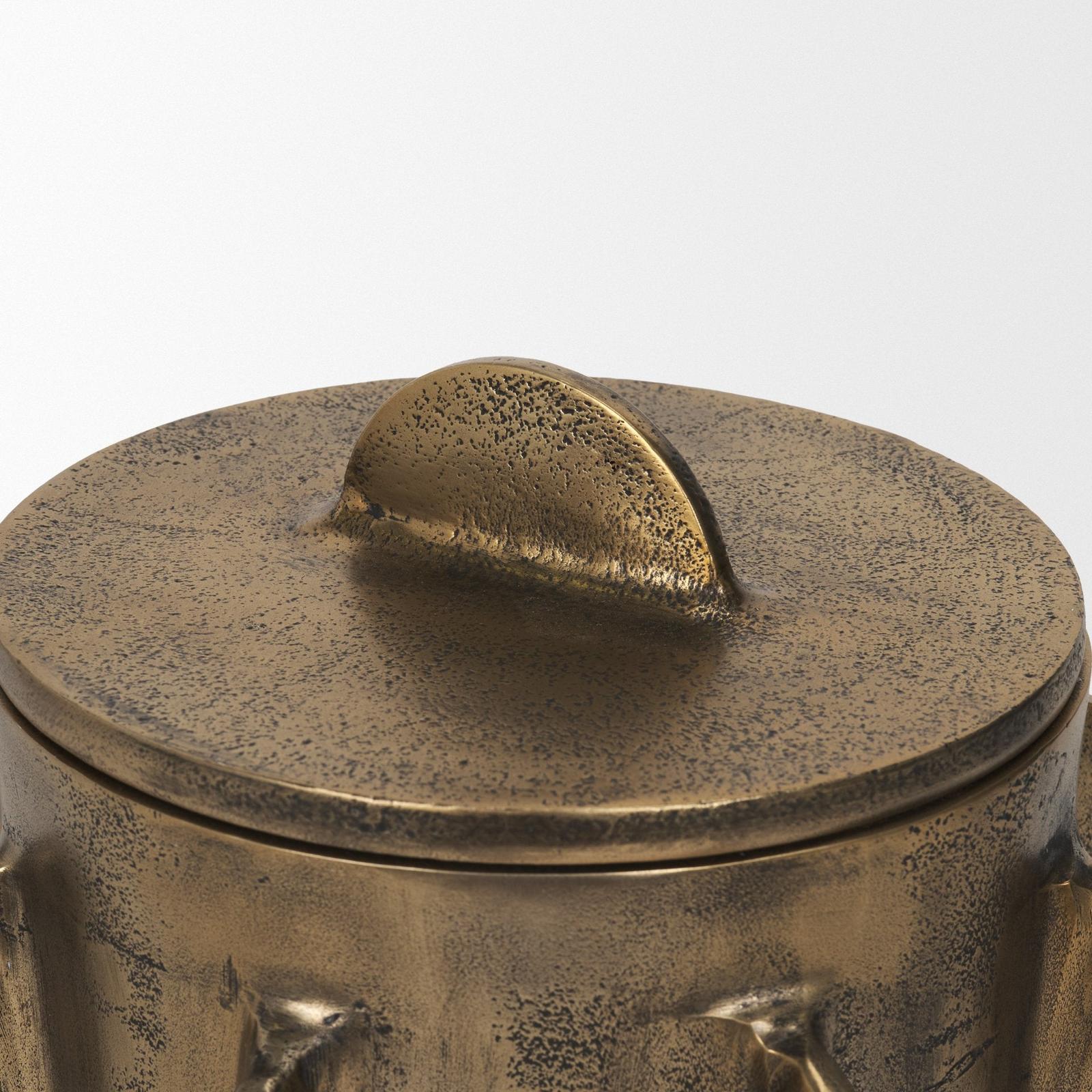 Mercana Deacon Metal Canister with Sculptural Handles