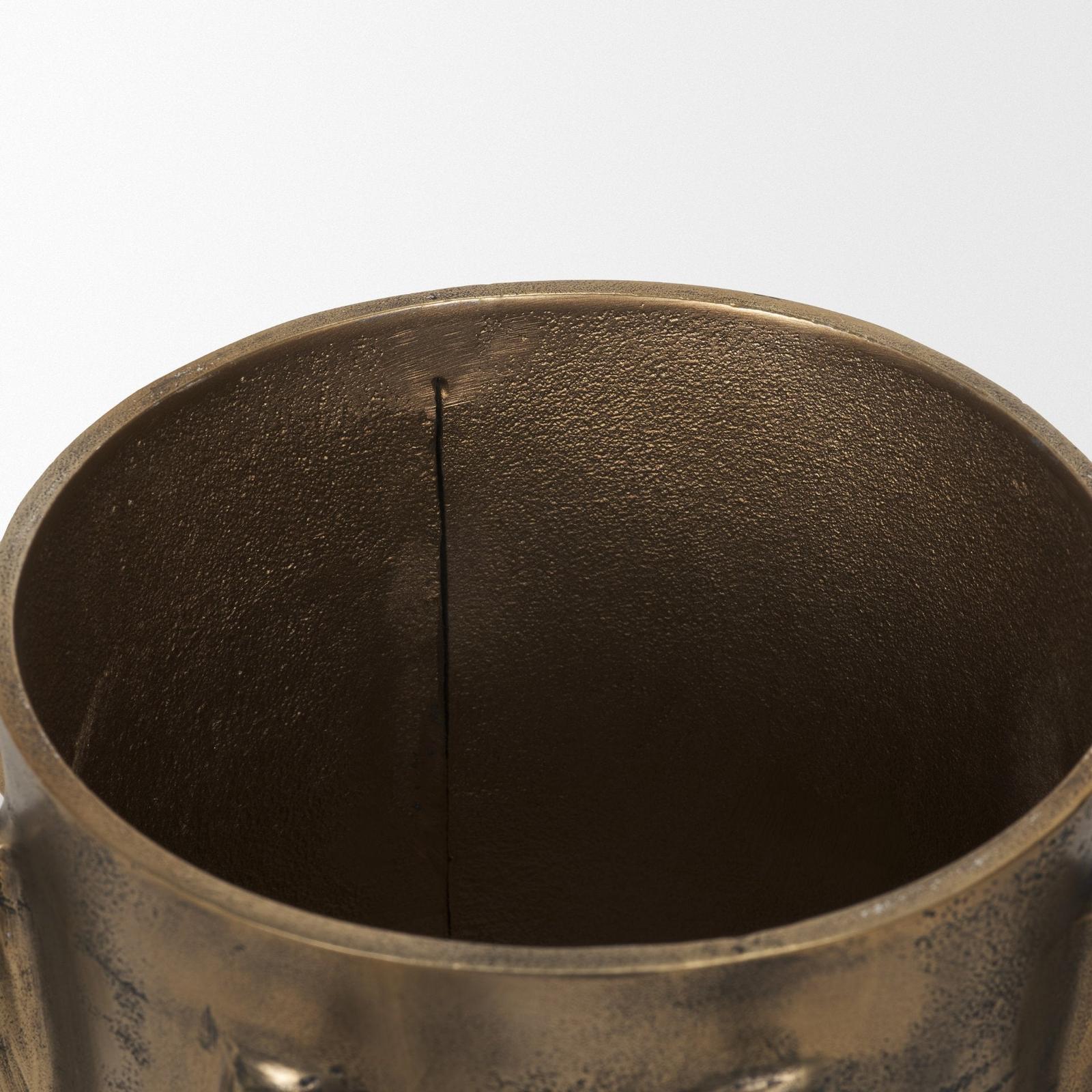 Mercana Deacon Metal Canister with Sculptural Handles