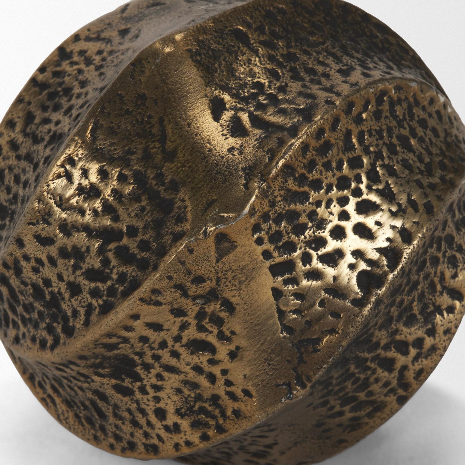 Mercana Imani Small Sculptural Textured Metal Decorative Orb Object