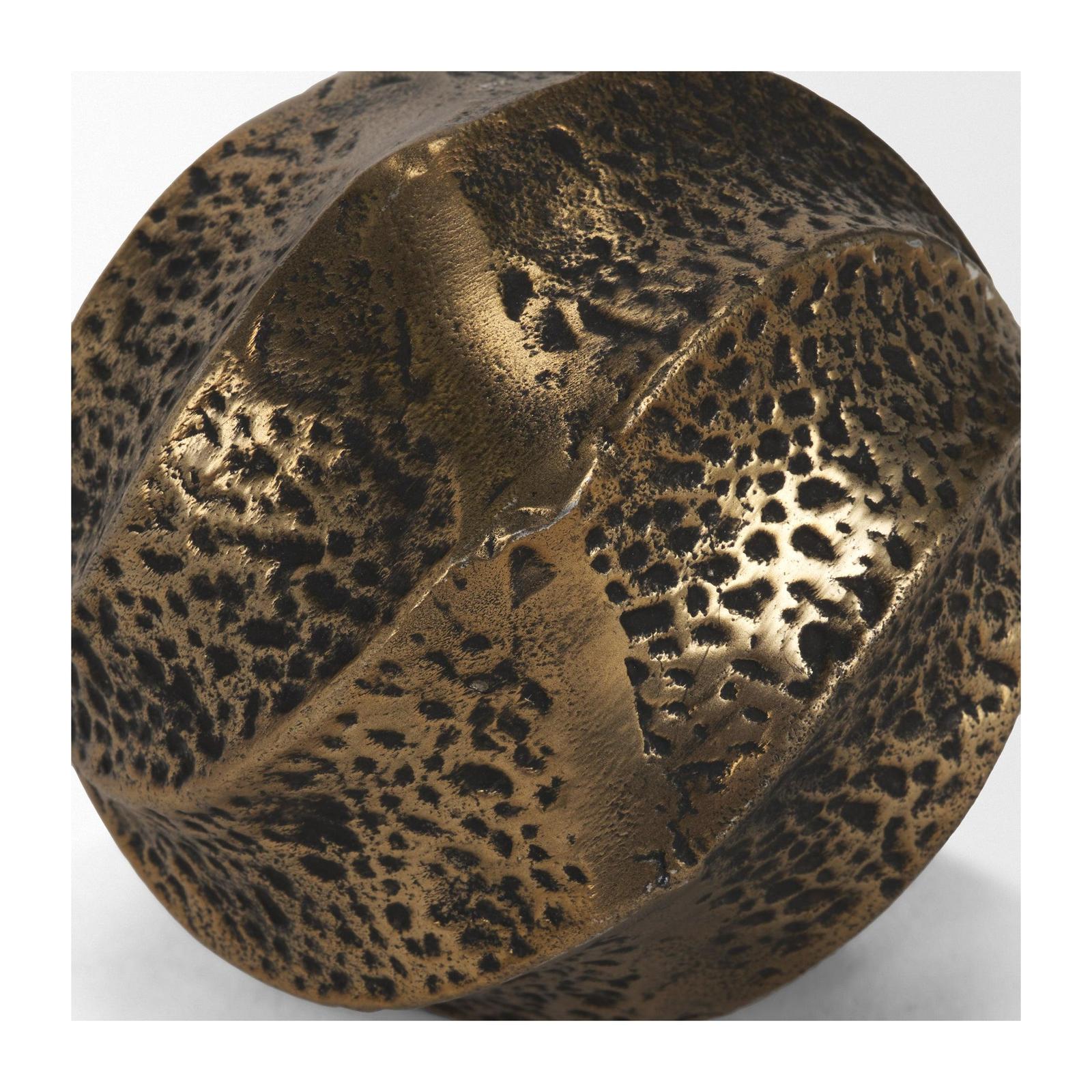 Mercana Imani Small Sculptural Textured Metal Decorative Orb Object