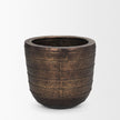 Mercana Aivana Antiqued Gold Metal Floor Vase
