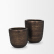 Mercana Aivana Antiqued Gold Metal Floor Vase