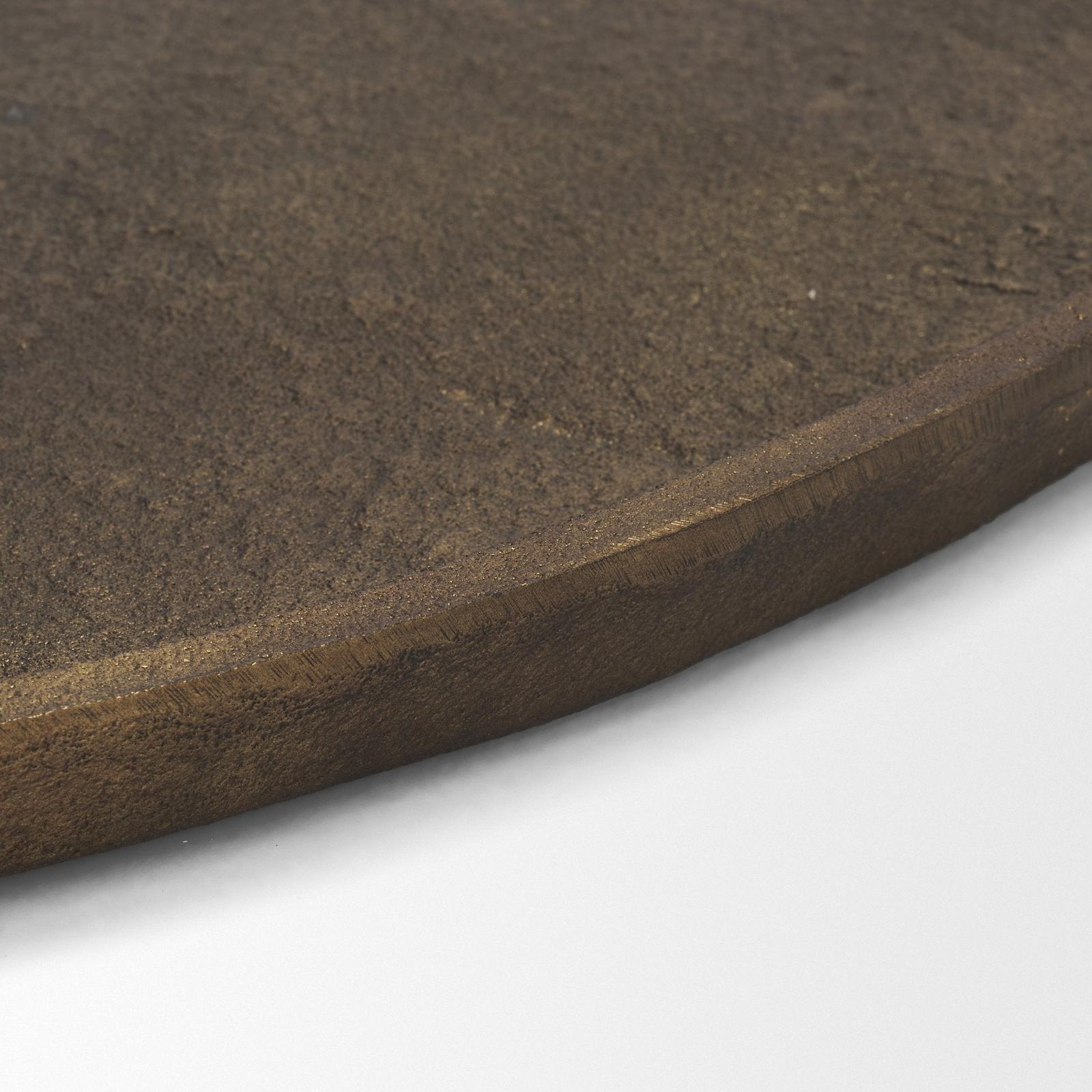 Mercana Jianna Oval Textured Antiqued Gold Metal Tray with Handles