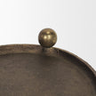 Mercana Jianna Oval Textured Antiqued Gold Metal Tray with Handles