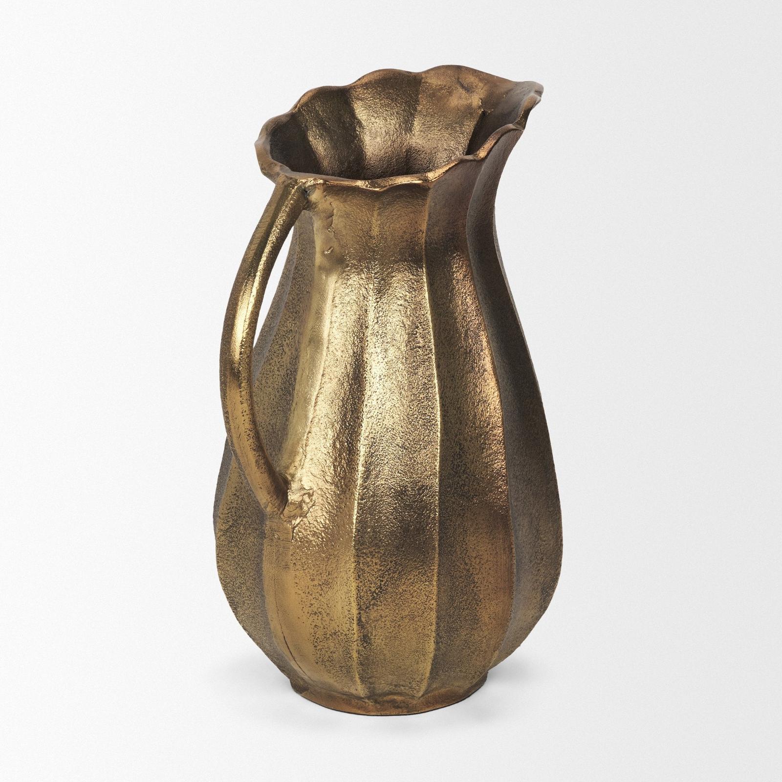Mercana Anya Scalloped Petal Cast Metal Jug
