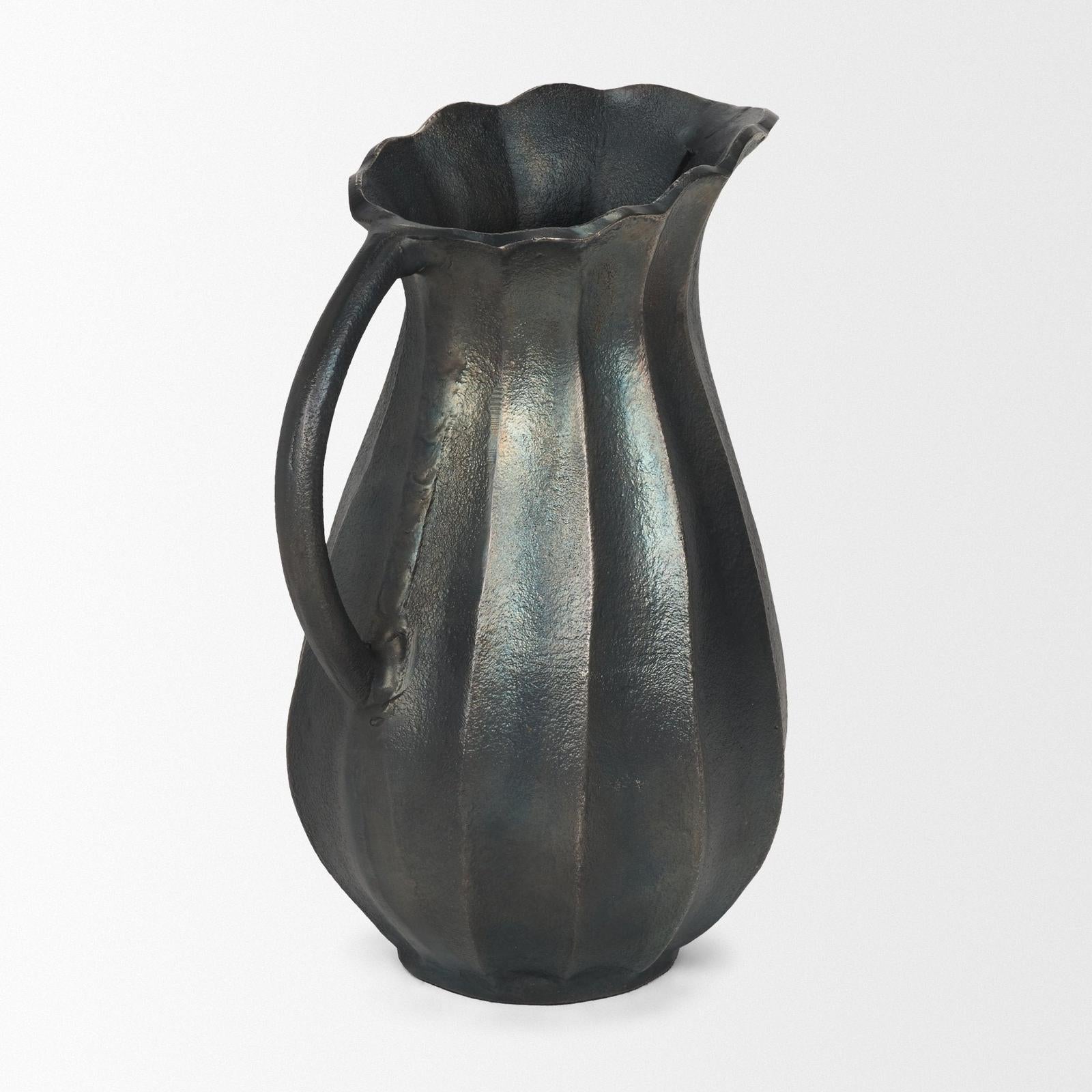 Mercana Anya Scalloped Petal Cast Metal Jug