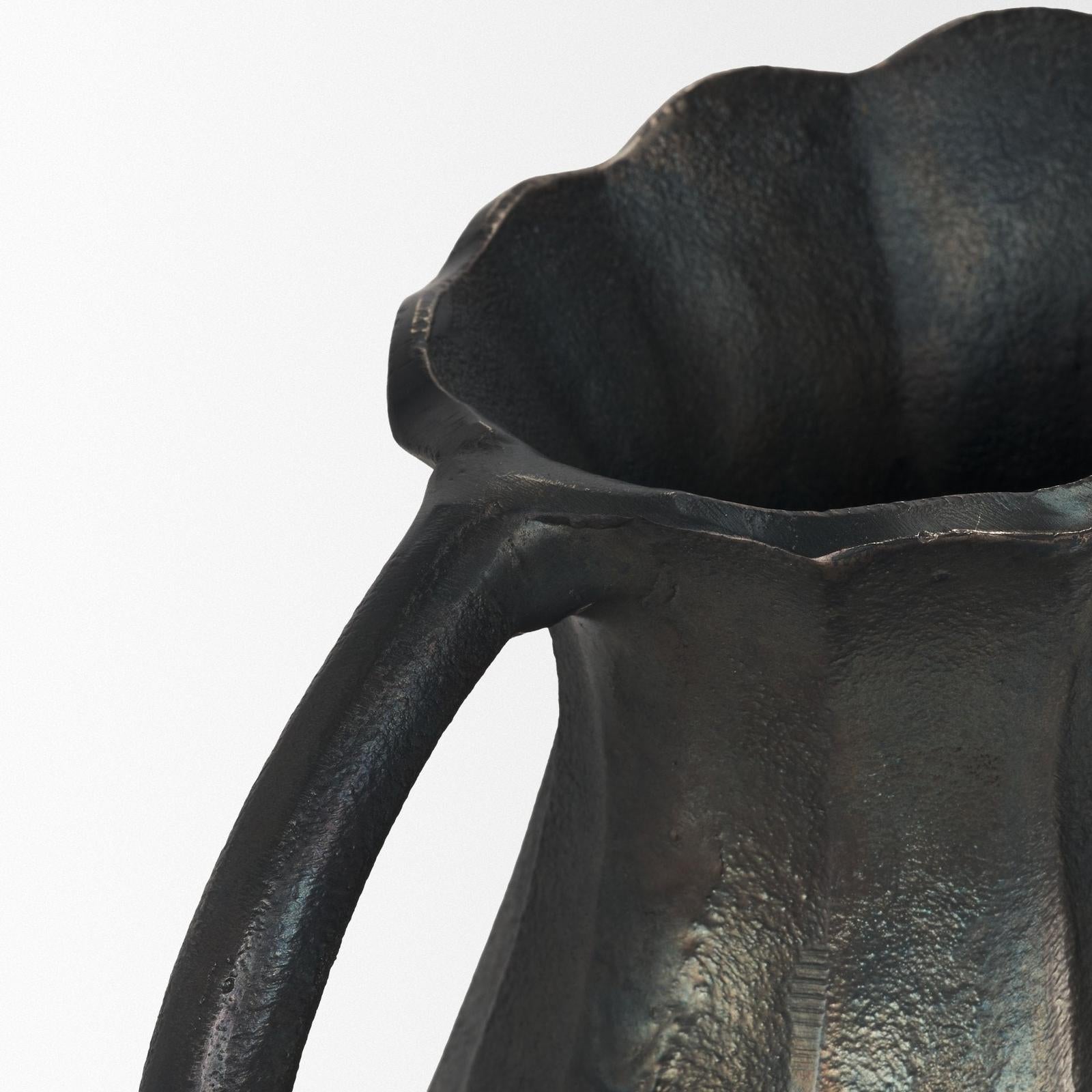 Mercana Anya Scalloped Petal Cast Metal Jug