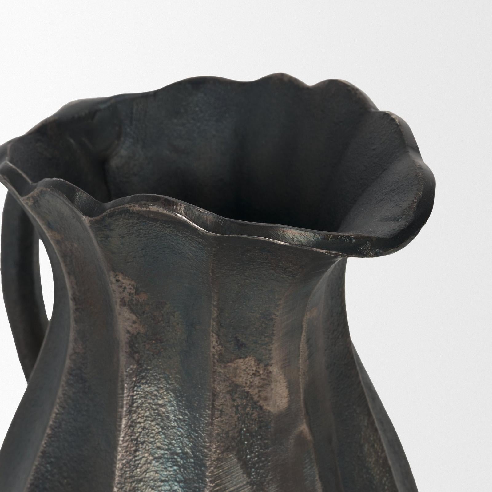 Mercana Anya Scalloped Petal Cast Metal Jug