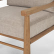 Mercana Witton Gray Fabric Beech Wood Slingback Backrest Accent Lounge Chair