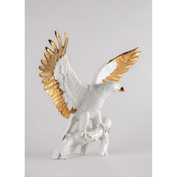 Lladro Freedom eagle white-copper