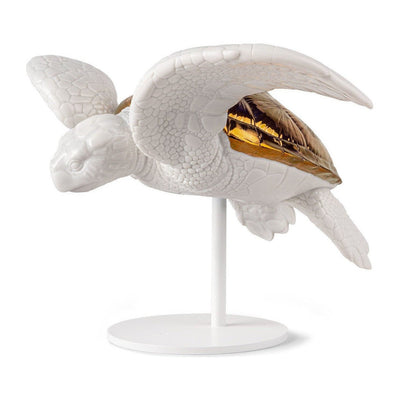 Lladro Sea turtle I white - copper