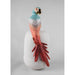 Lladro Macaw bird vase red