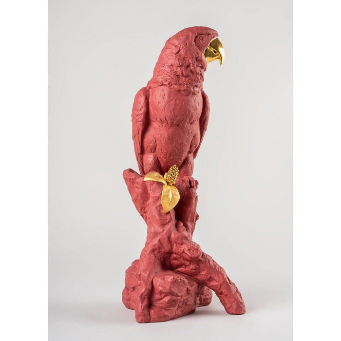 Lladro Macaw bird - Red Gold