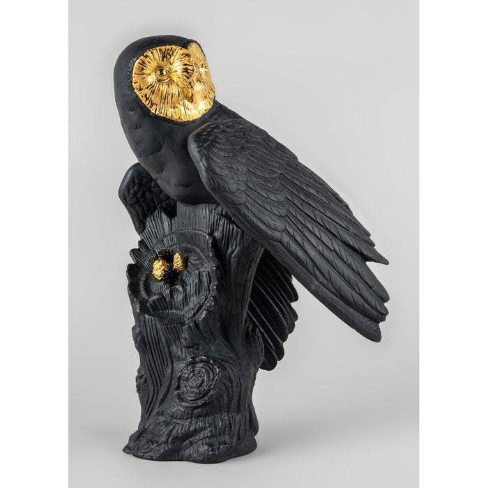 Lladro Owl black-gold