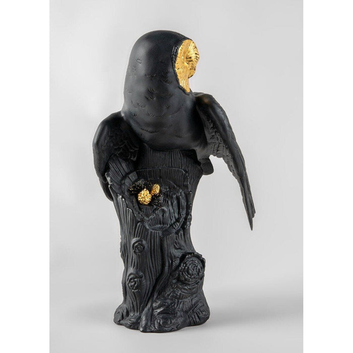 Lladro Owl black-gold