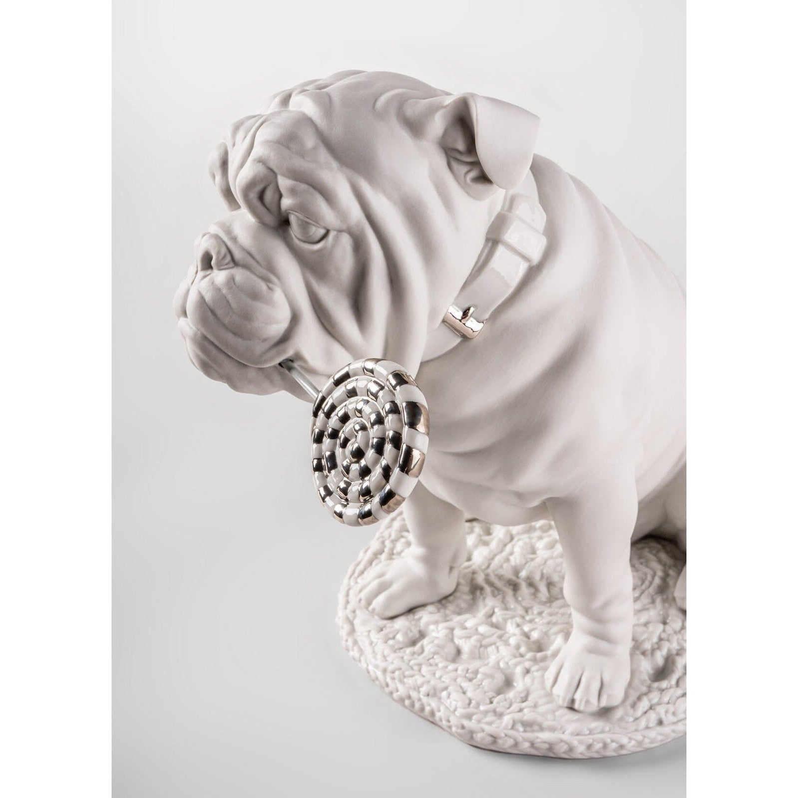 Lladro Bulldog With Lollipop Re-Deco