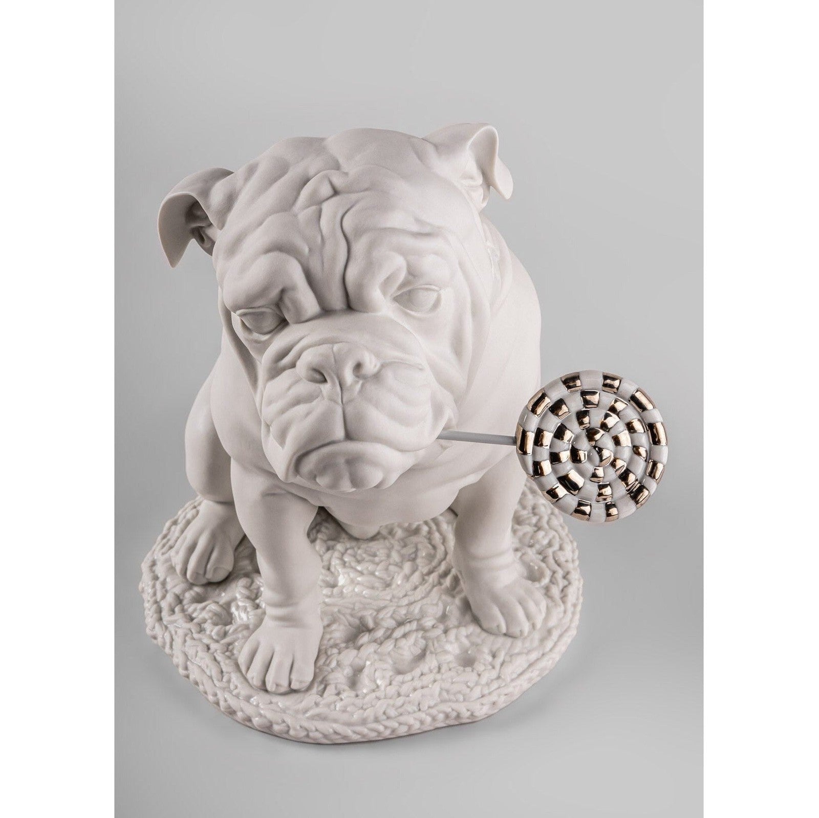 Lladro Bulldog With Lollipop Re-Deco