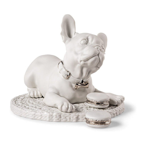 Lladro French Bulldog With Macarons Re-Deco