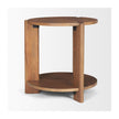 Mercana Hisako Mid Brown Open Round Accent Table